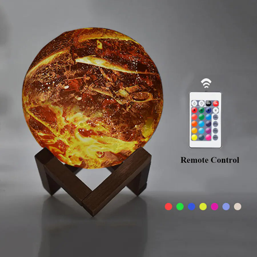3D LED Moon Lamp - Creative Colorful Night Light